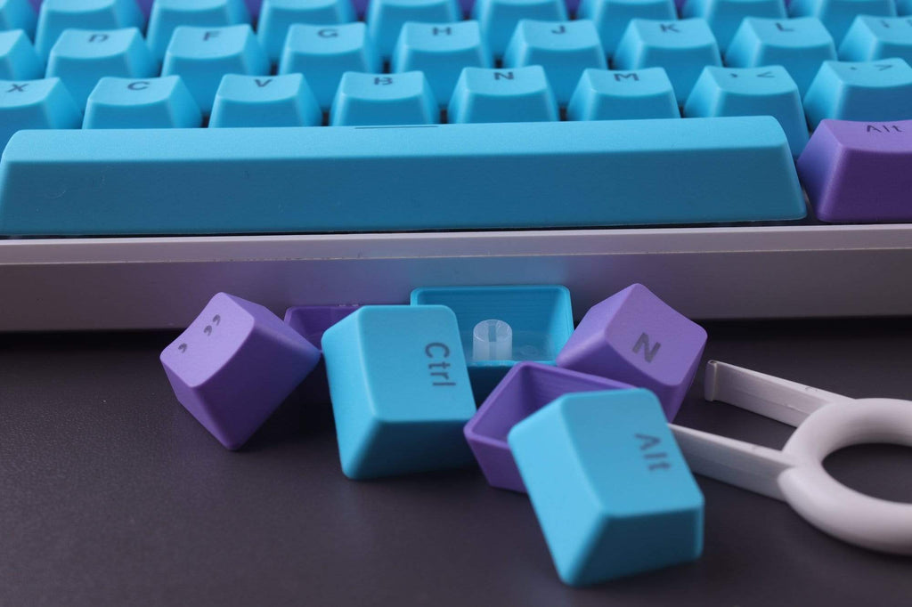 Blue purple with keycaps - Diykeycap