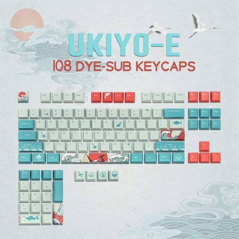 OEM PBT Keycaps DYE Sublimation Japanese Ukiyo-e - Diykeycap