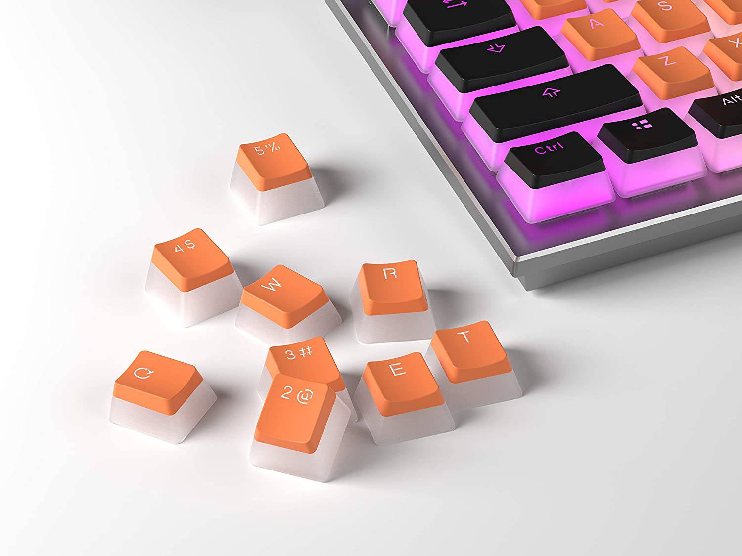 Orange&Black Pudding Keycaps - Diykeycap