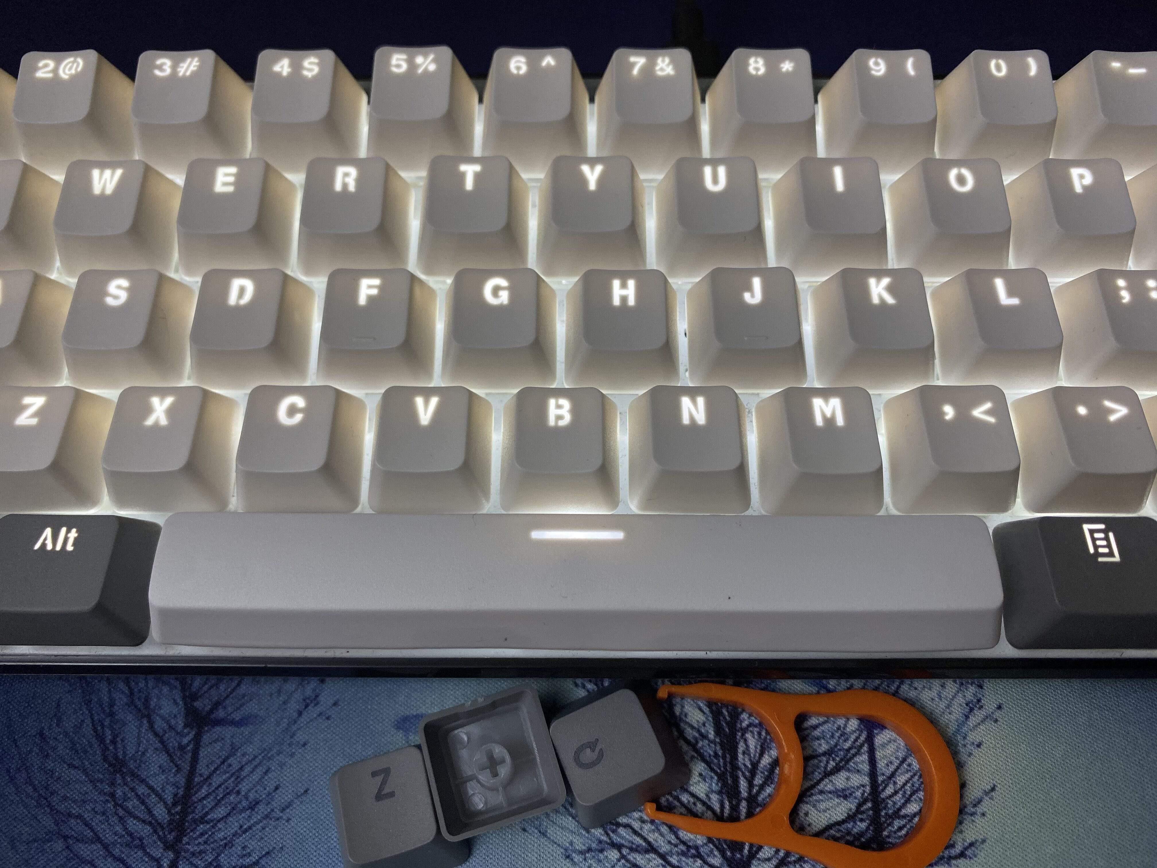 Gray and White Keycap Set - Diykeycap