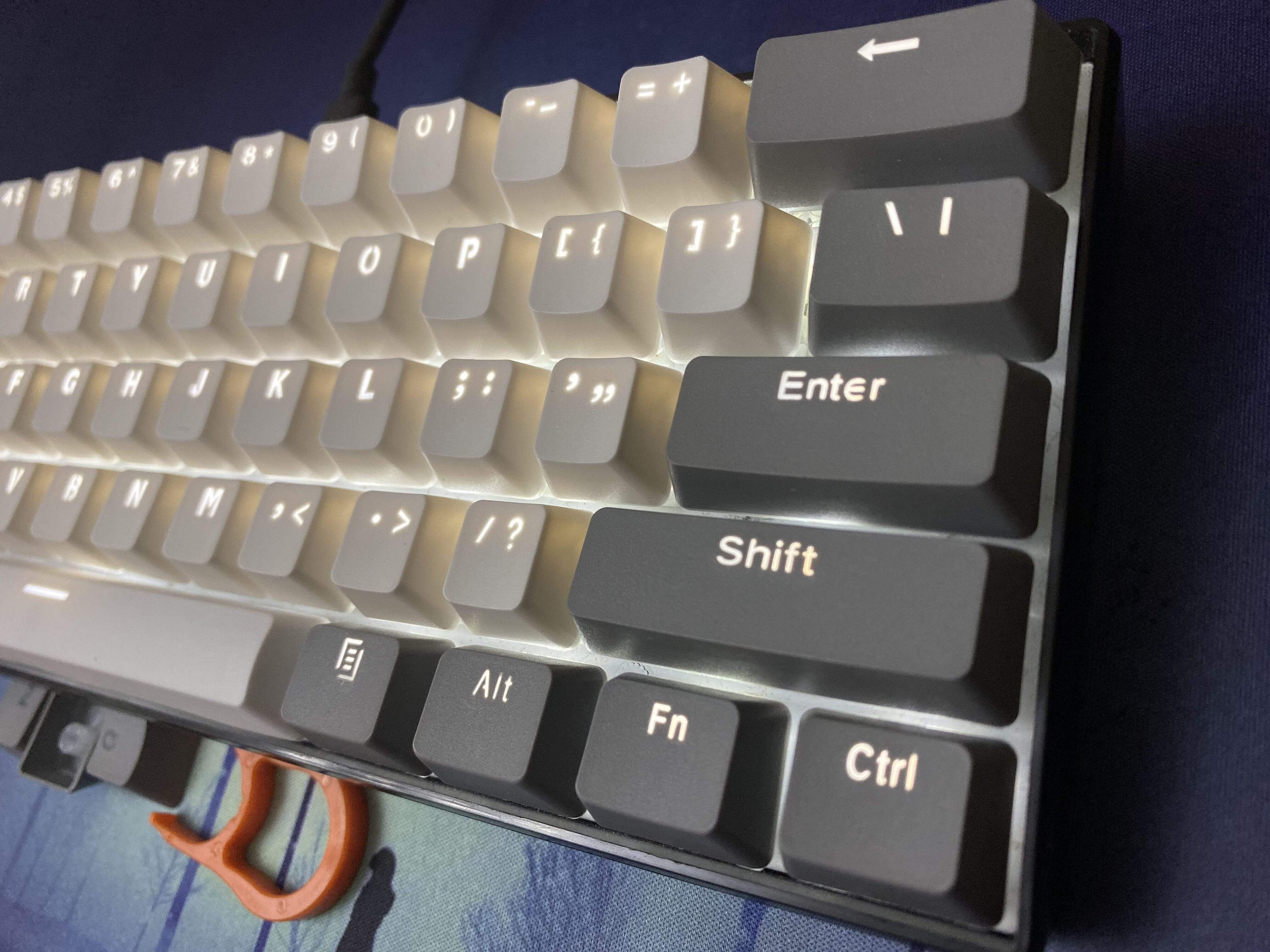 Gray and White Keycap Set - Diykeycap