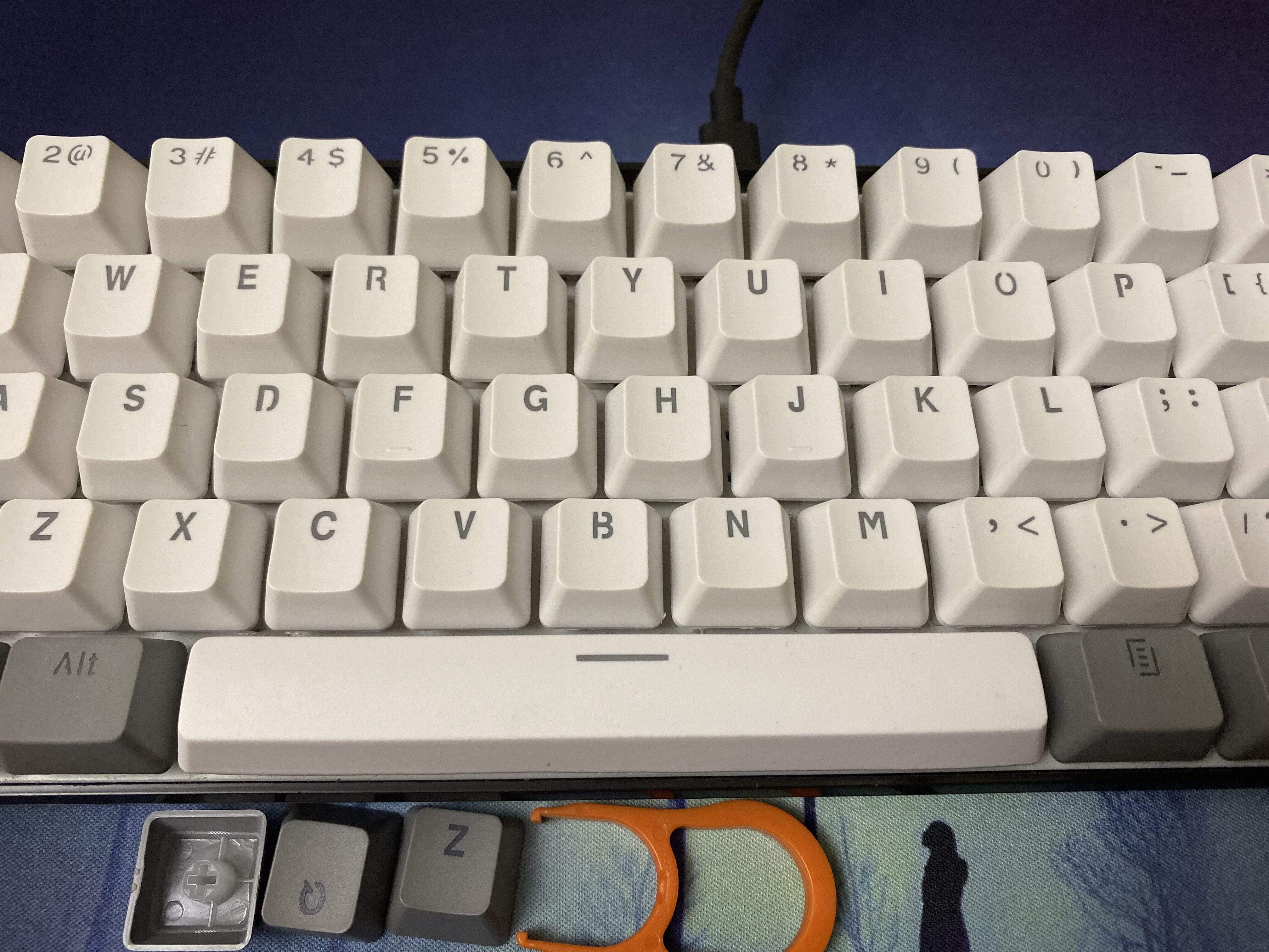 Gray and White Keycap Set - Diykeycap