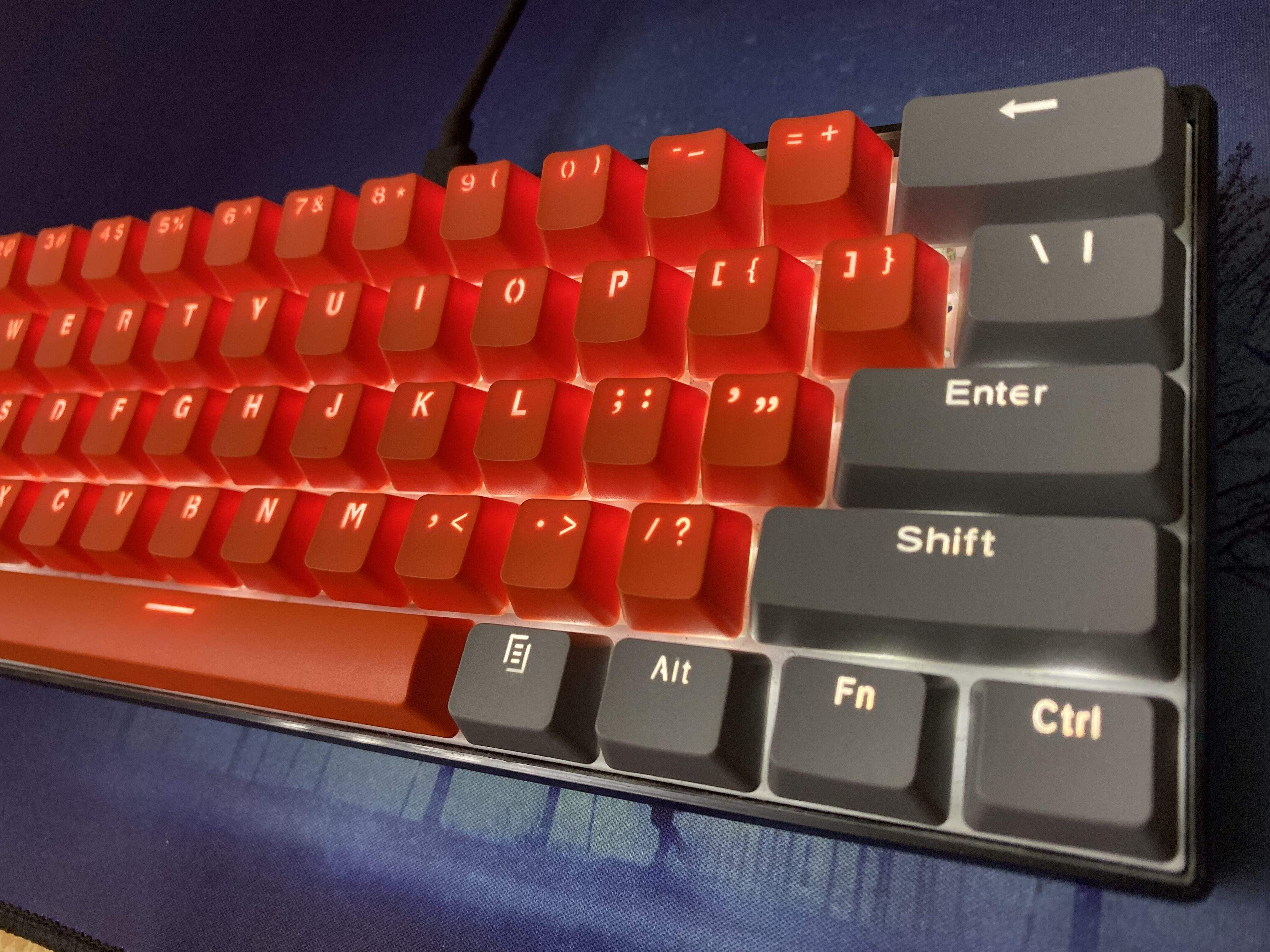 Grey Orange Keycaps Set - Diykeycap