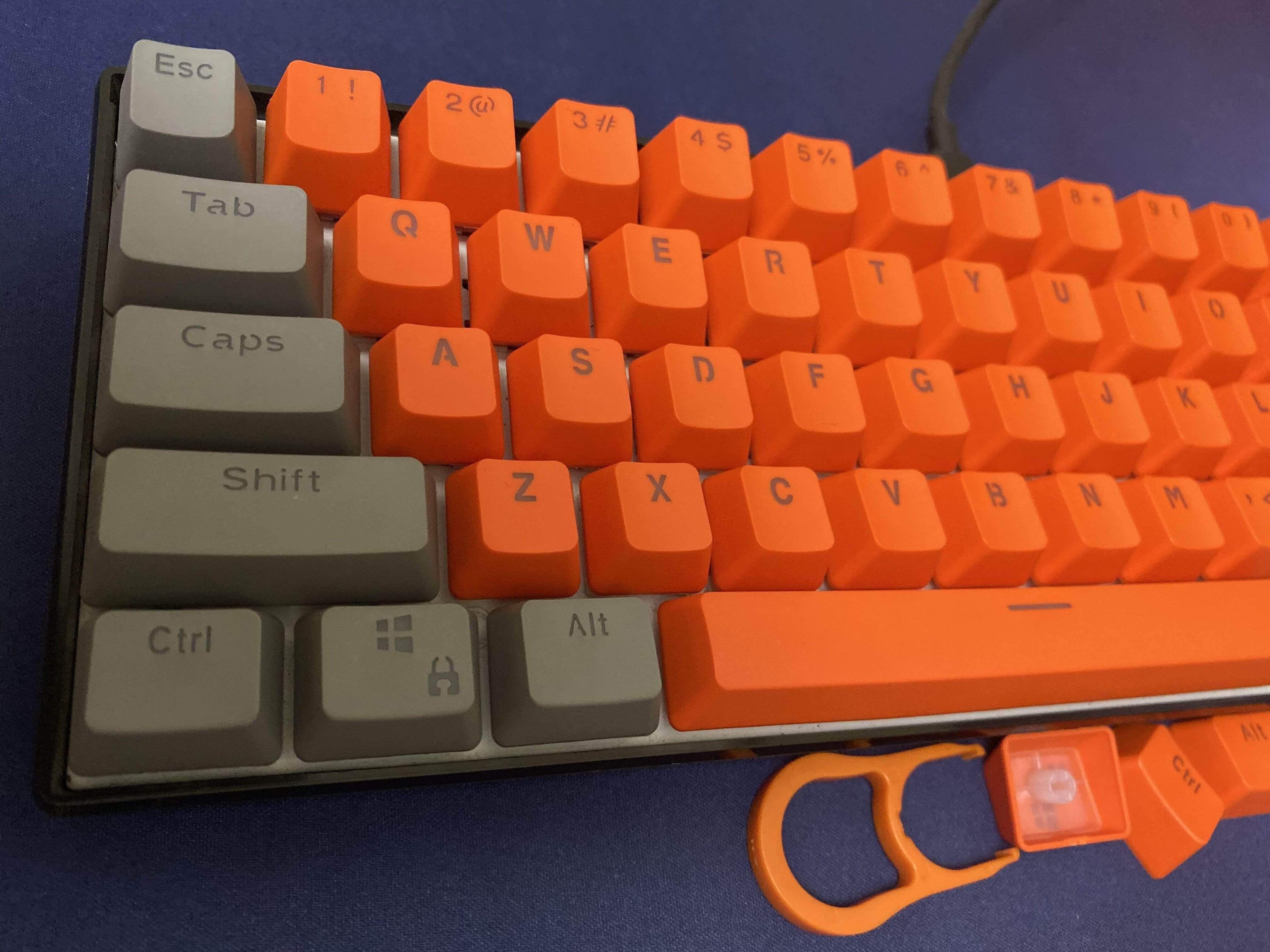 Grey Orange Keycaps Set - Diykeycap