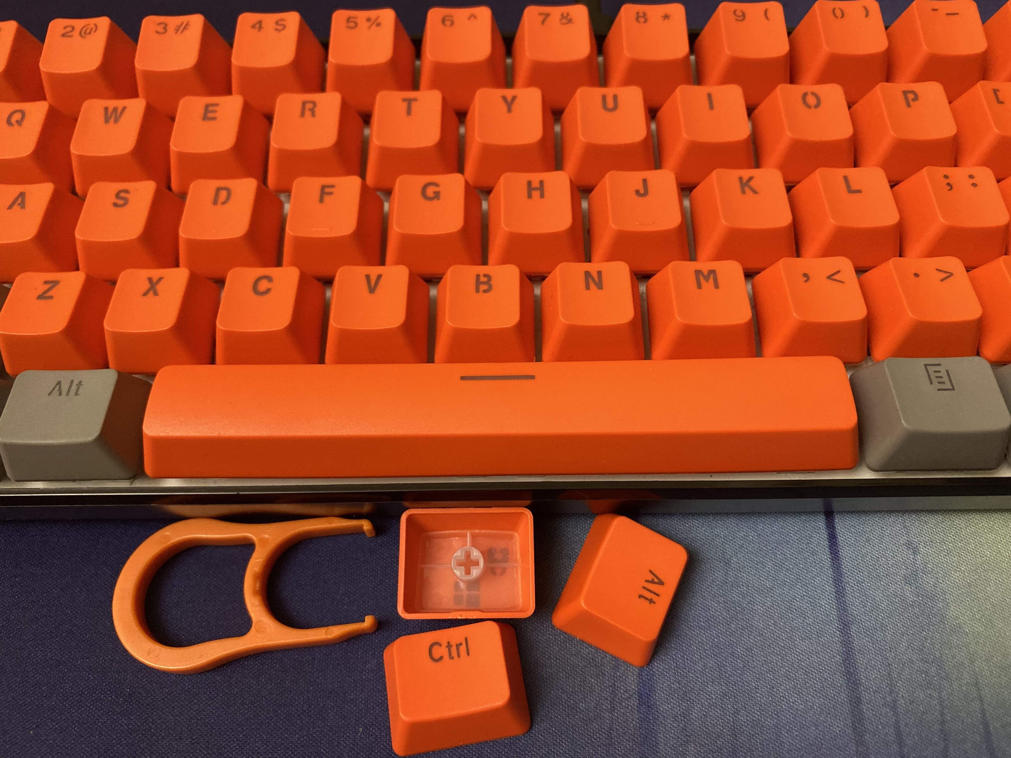 Grey Orange Keycaps Set - Diykeycap