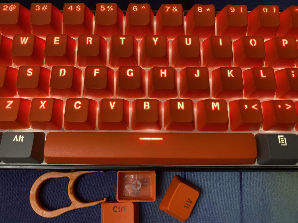 Grey Orange Keycaps Set - Diykeycap