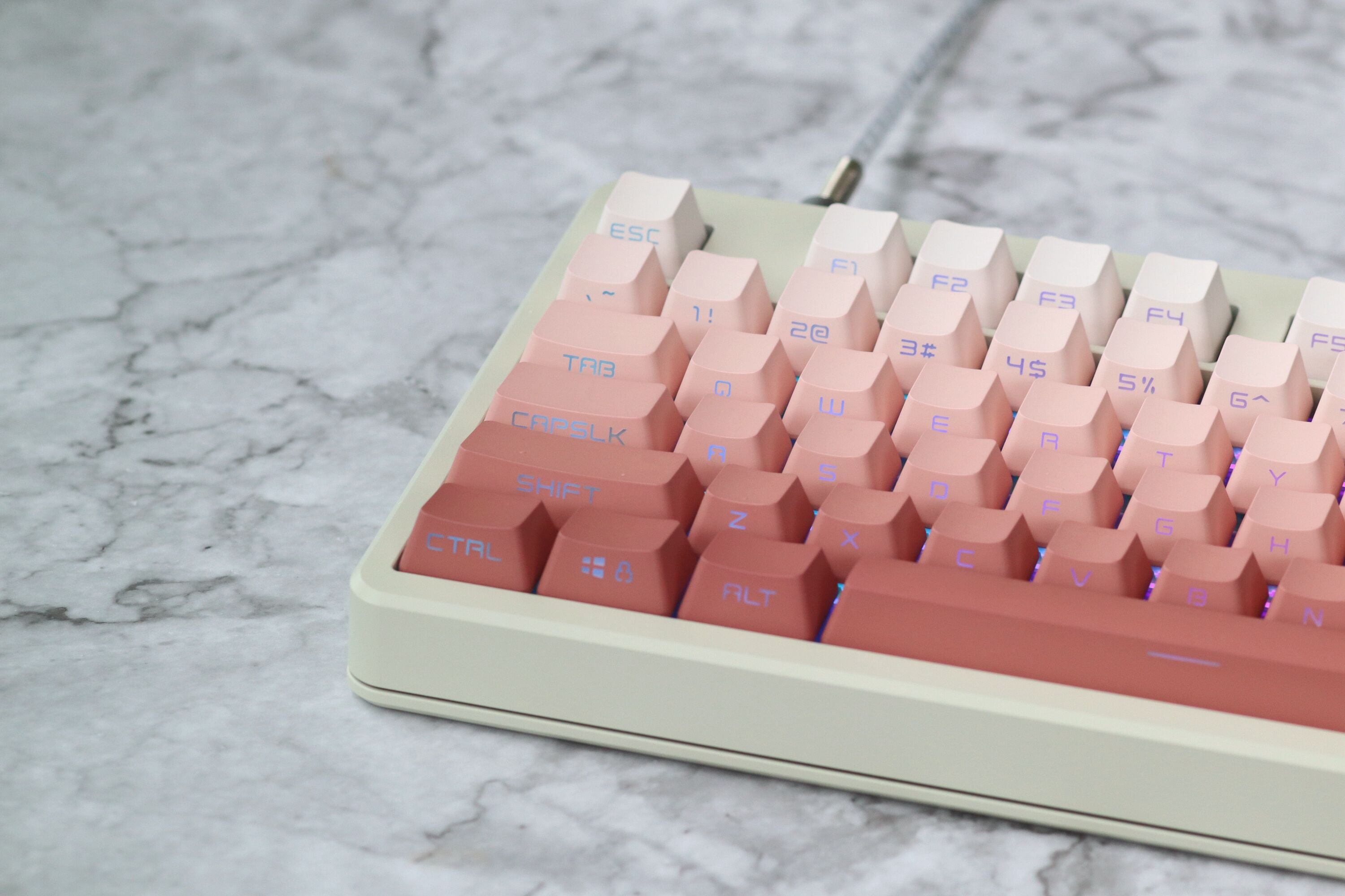 Pink Gradient Backlight Keycaps - Diykeycap