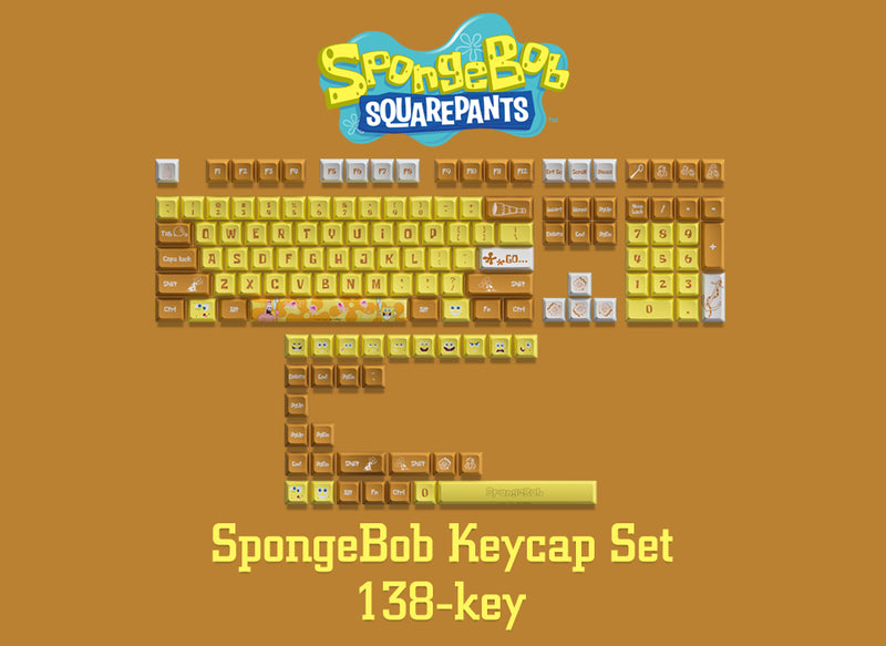 Akko SpongeBob Keycaps Keyboard | Diykeycap
