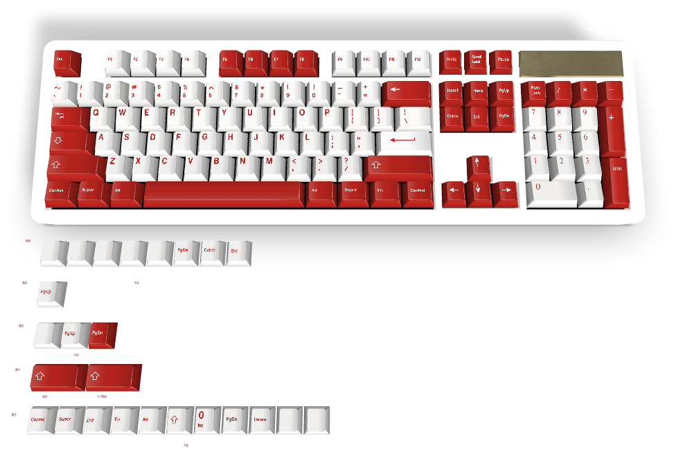 Custom #1290 PBT Keycap 129 Keys keycaps Cherry Profile DYE-SUB ...