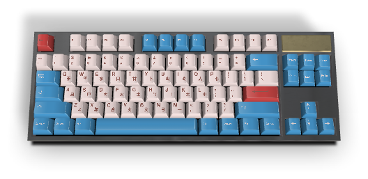 Custom #2342 PBT Keycap 129 Keys keycaps Cherry Profile DYE-SUB ...