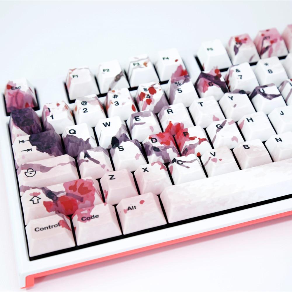 Ink Cherry Blossom Keycaps Set - Diykeycap