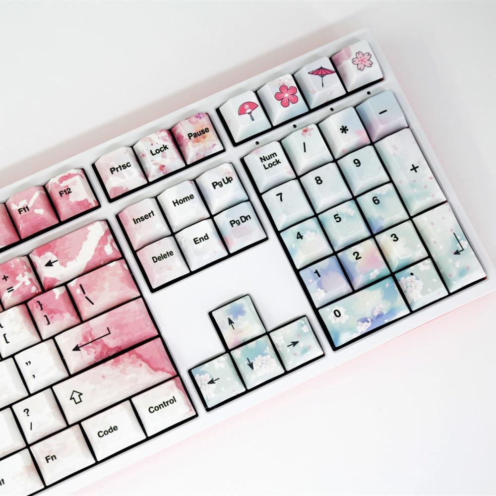 Ink Cherry Blossom Keycaps Set - Diykeycap