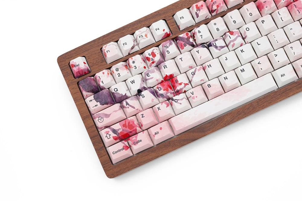 Ink Cherry Blossom Keycaps Set - Diykeycap