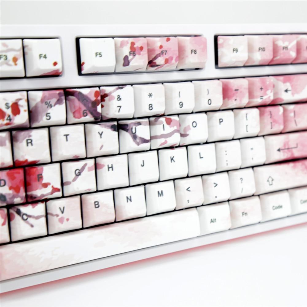 Ink Cherry Blossom Keycaps Set - Diykeycap