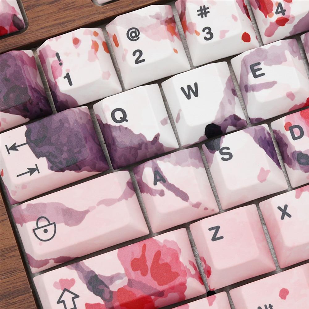 Ink Cherry Blossom Keycaps Set - Diykeycap