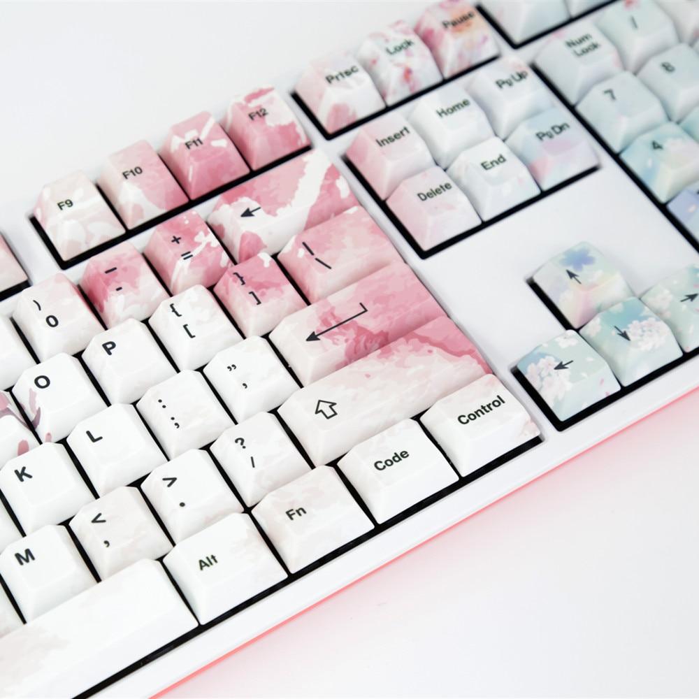 Ink Cherry Blossom Keycaps Set - Diykeycap