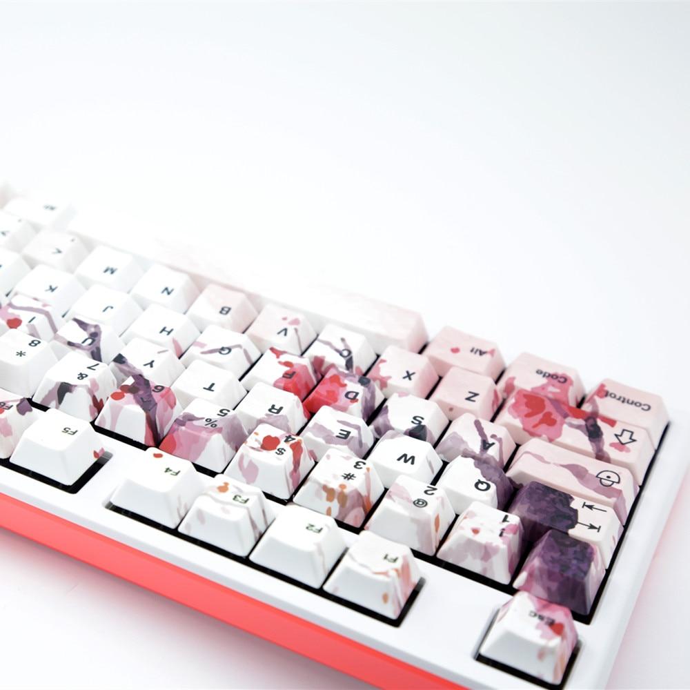 Ink Cherry Blossom Keycaps Set - Diykeycap