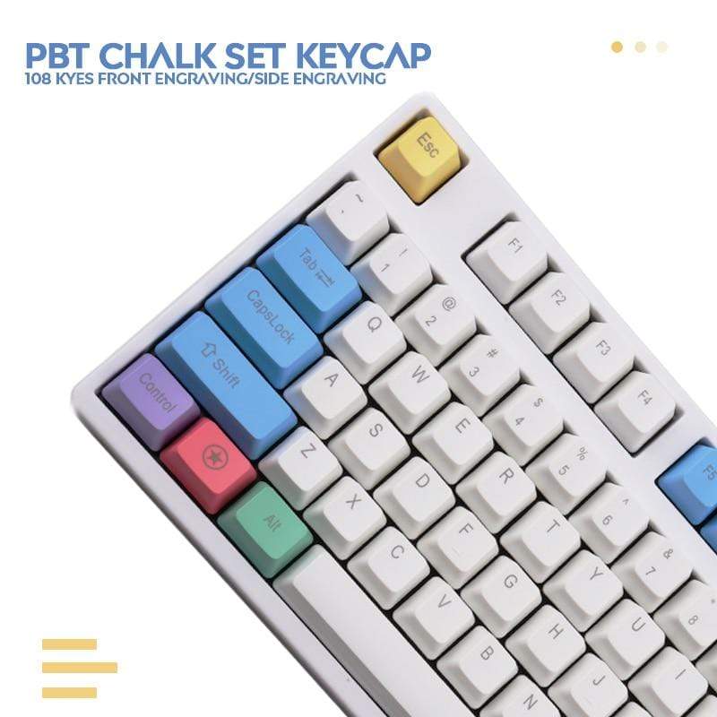 Mechanical Keyboard PBT Keycaps108 Keys Laser Carving OEM Profile Side - Diykeycap