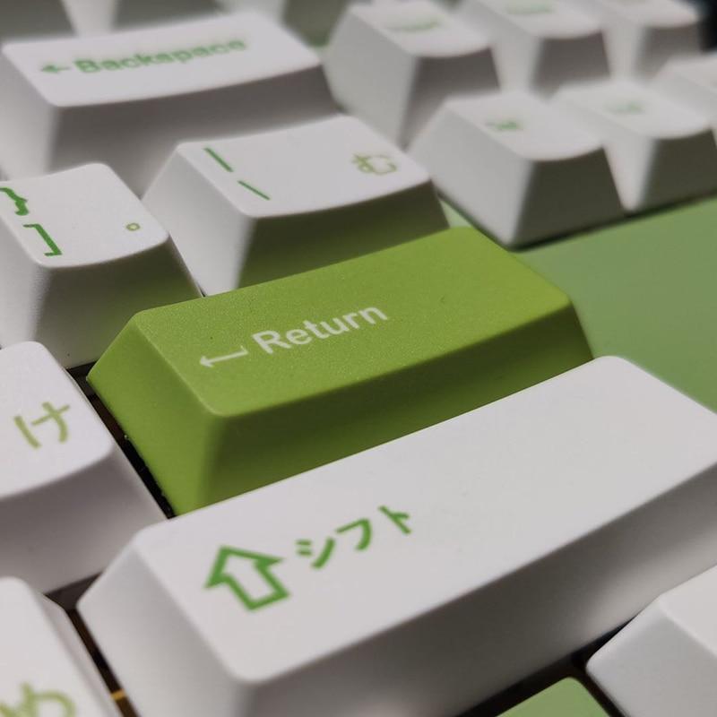 Spring Minimalist Green Keycaps - Diykeycap