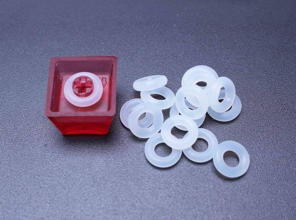 Switch Keycap O-Ring Sound Dampeners White For Mechanical Keyboard Keys 104-Pieces,Key Cap Rubber O-Ring Switch Buffer - Diykeycap