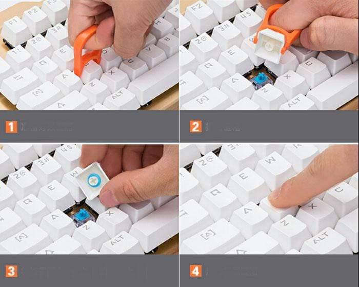 Switch Keycap O-Ring Sound Dampeners White For Mechanical Keyboard Keys 104-Pieces,Key Cap Rubber O-Ring Switch Buffer - Diykeycap