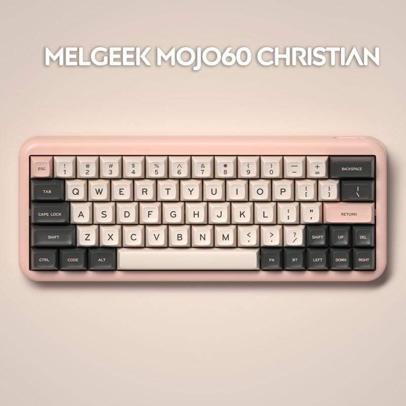 MelGeek Mojo60 Christian 64 Key mg Double Shot Keycaps Hot Swappable RGB Bluetooth 5.1 Wireless Dual Mode Mechanical Keyboard - Diykeycap