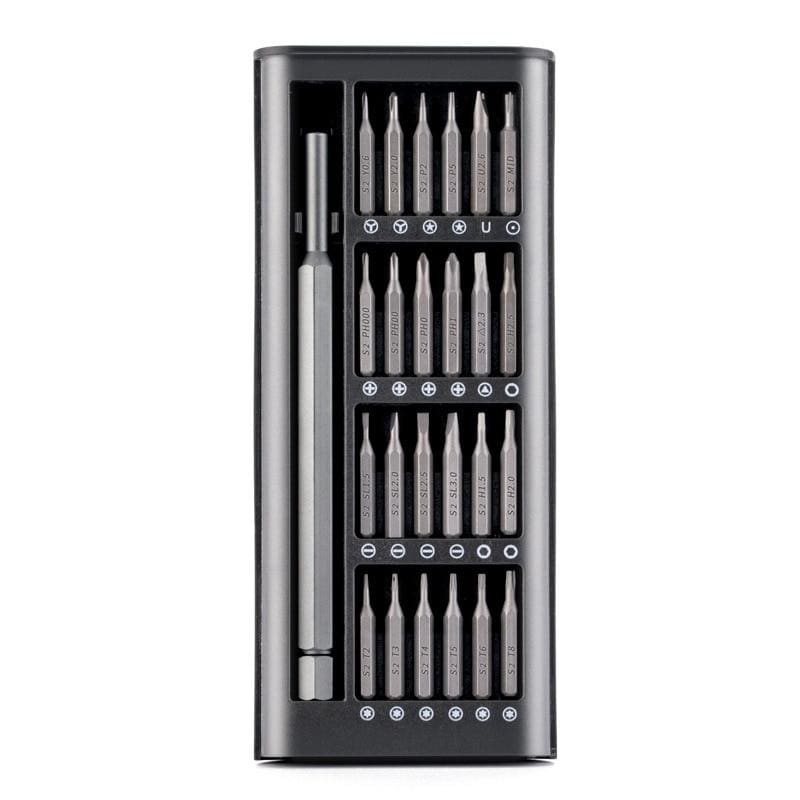 Screwdriver Kit 25 Precision Magnetic Bits Alluminum Box Dismountable Screw Driver Set Mini Tool Case For IPhone PC Electronic - Diykeycap