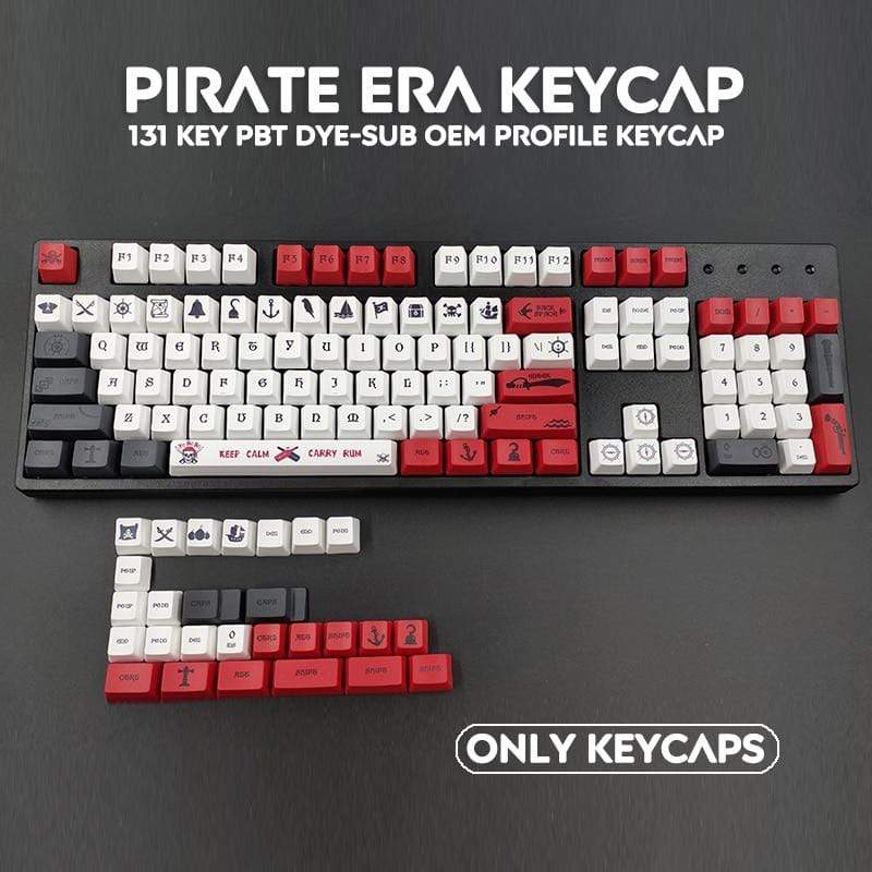 131 Key PBT Keycap DYE-SUB OEM Profile Pirate Era Personalized Keycaps For Cherry MX Switch Mechanical Keyboard - Diykeycap