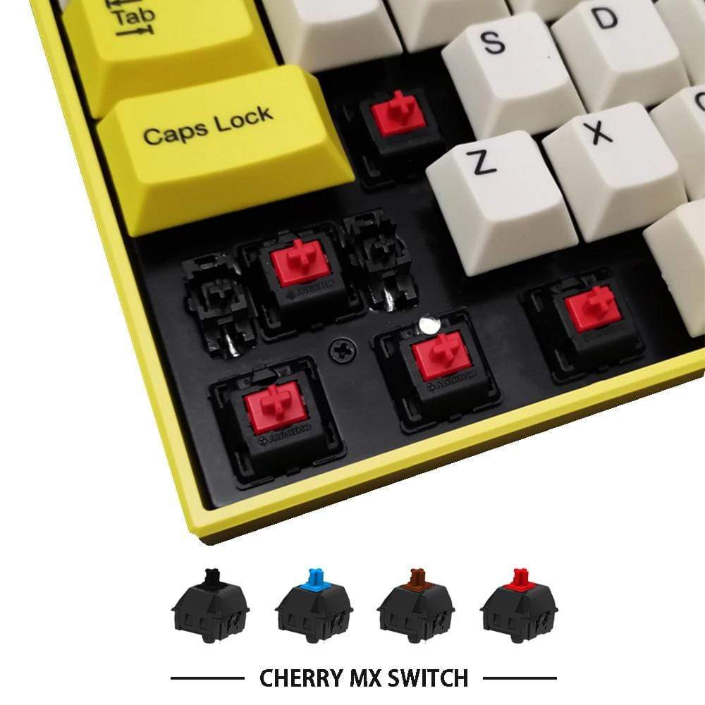 Gaming Mechanical Keyboard 68 keys USB Red Tea cherry Switch PBT Dye-Sublimated keycap original height For Gamer Laptop Computer - Diykeycap