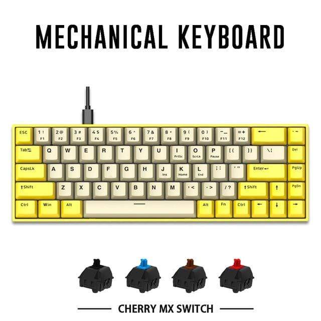 Gaming Mechanical Keyboard 68 keys USB Red Tea cherry Switch PBT Dye-Sublimated keycap original height For Gamer Laptop Computer - Diykeycap