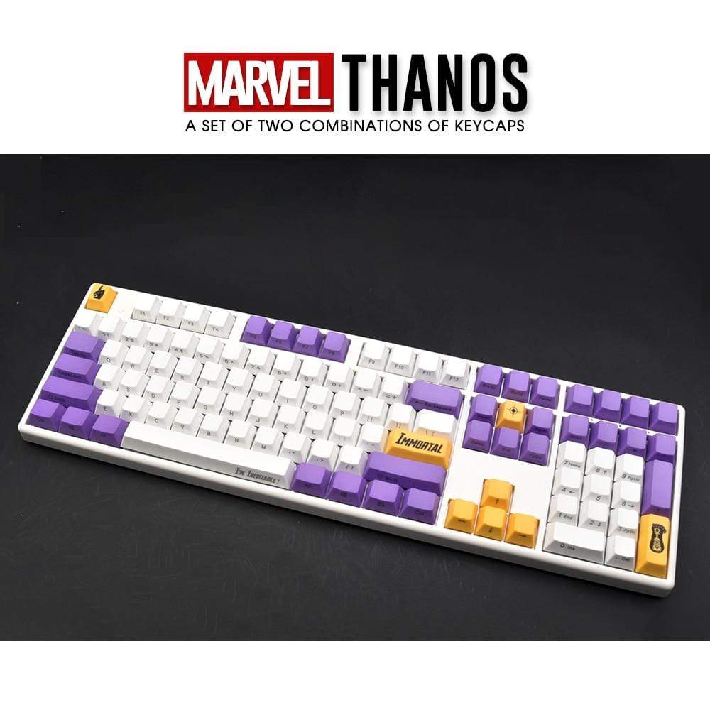 120/99 Keys OEM Marvel Movie Thanos Color Matching PBT Mechanical Keyboard Laser Engraving Part Dye-Sublimation TOP/SIDE - Diykeycap