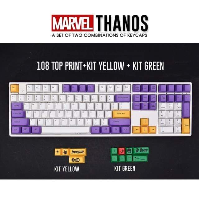 120/99 Keys OEM Marvel Movie Thanos Color Matching PBT Mechanical Keyboard Laser Engraving Part Dye-Sublimation TOP/SIDE - Diykeycap