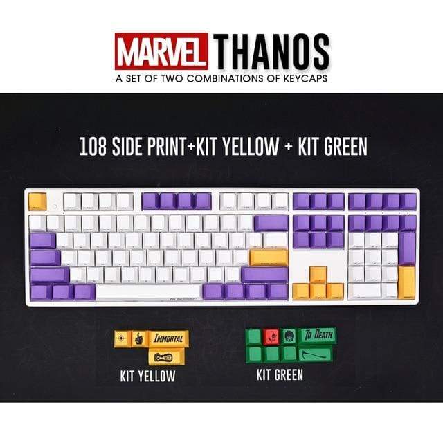 120/99 Keys OEM Marvel Movie Thanos Color Matching PBT Mechanical Keyboard Laser Engraving Part Dye-Sublimation TOP/SIDE - Diykeycap