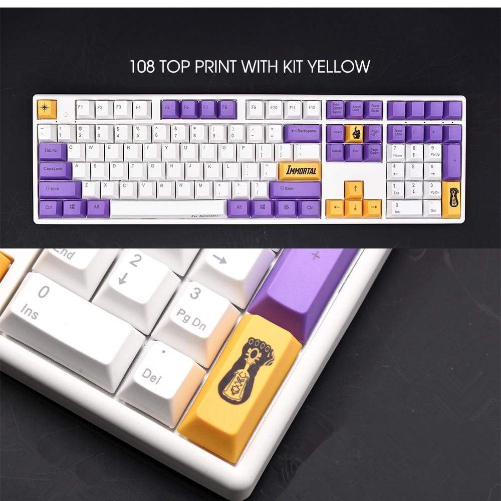 120/99 Keys OEM Marvel Movie Thanos Color Matching PBT Mechanical Keyboard Laser Engraving Part Dye-Sublimation TOP/SIDE - Diykeycap