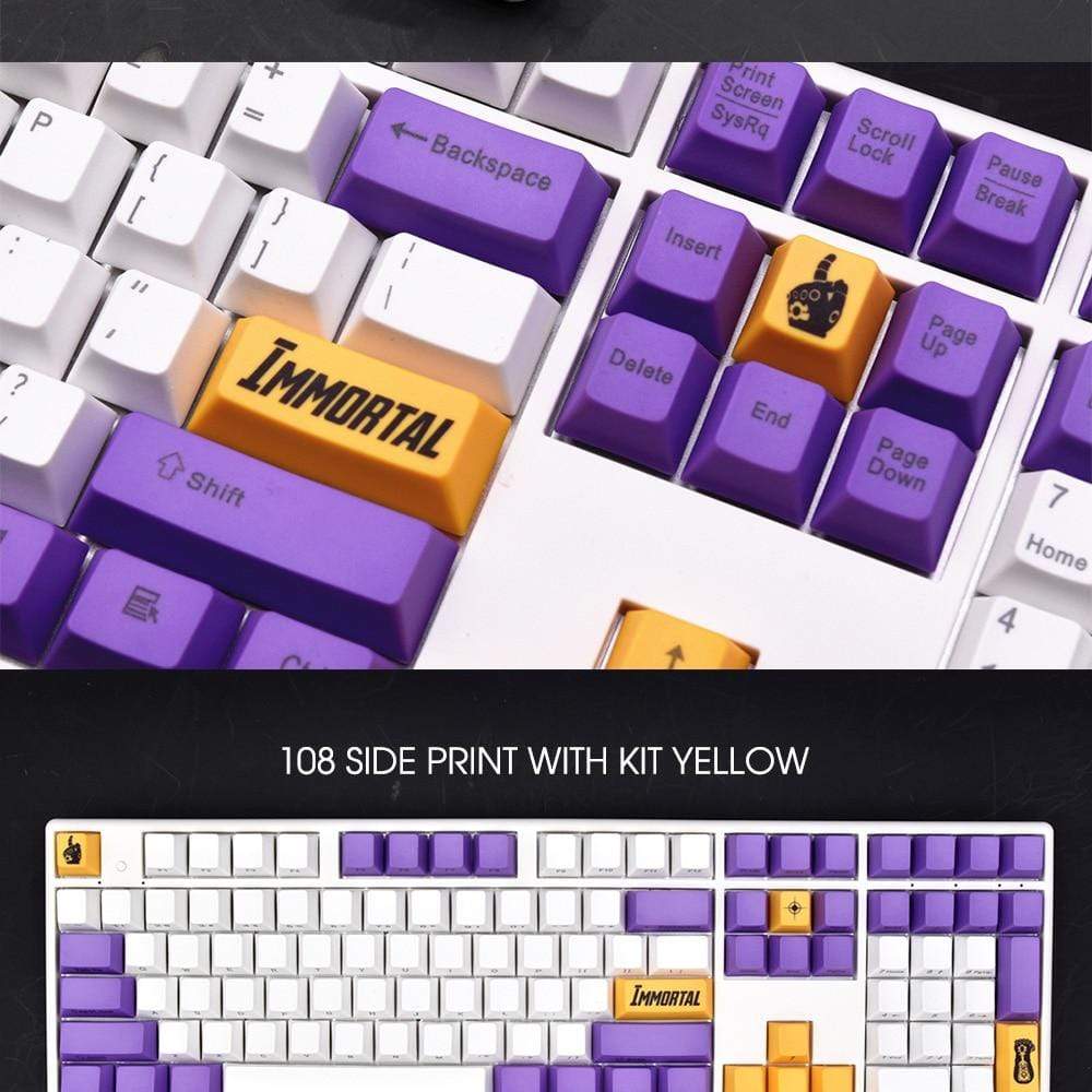 120/99 Keys OEM Marvel Movie Thanos Color Matching PBT Mechanical Keyboard Laser Engraving Part Dye-Sublimation TOP/SIDE - Diykeycap