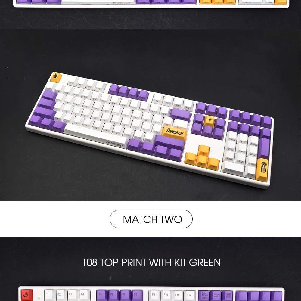 120/99 Keys OEM Marvel Movie Thanos Color Matching PBT Mechanical Keyboard Laser Engraving Part Dye-Sublimation TOP/SIDE - Diykeycap