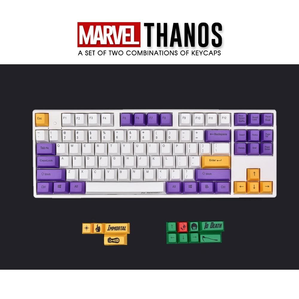 120/99 Keys OEM Marvel Movie Thanos Color Matching PBT Mechanical Keyboard Laser Engraving Part Dye-Sublimation TOP/SIDE - Diykeycap