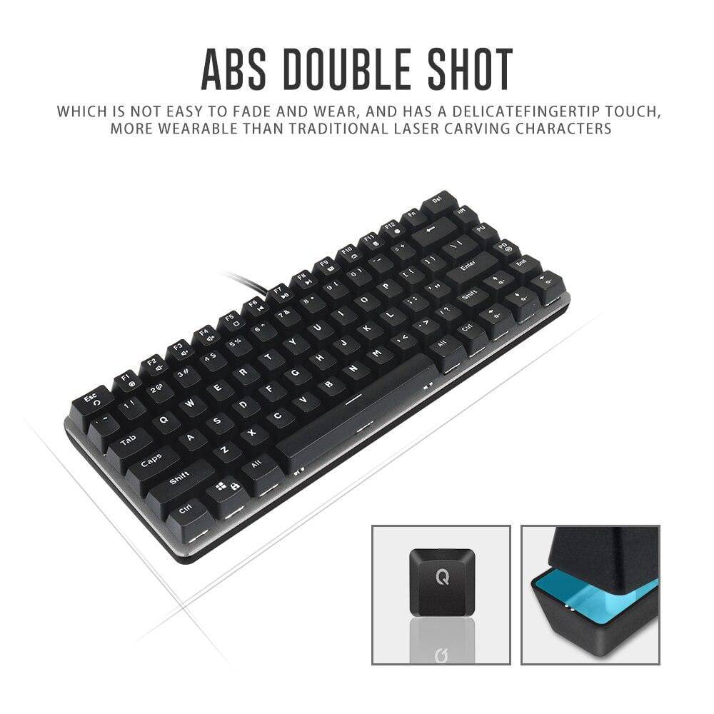 82-key portable mechanical keyboard, multiple shaft options, backlit design wired gaming office keyboard - Diykeycap