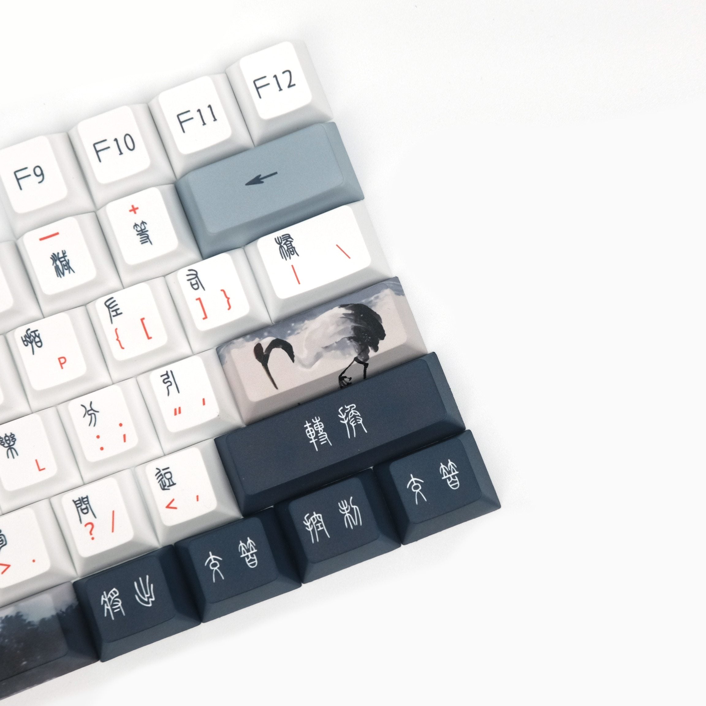 Red-Crowned Crane Keycaps - Diykeycap