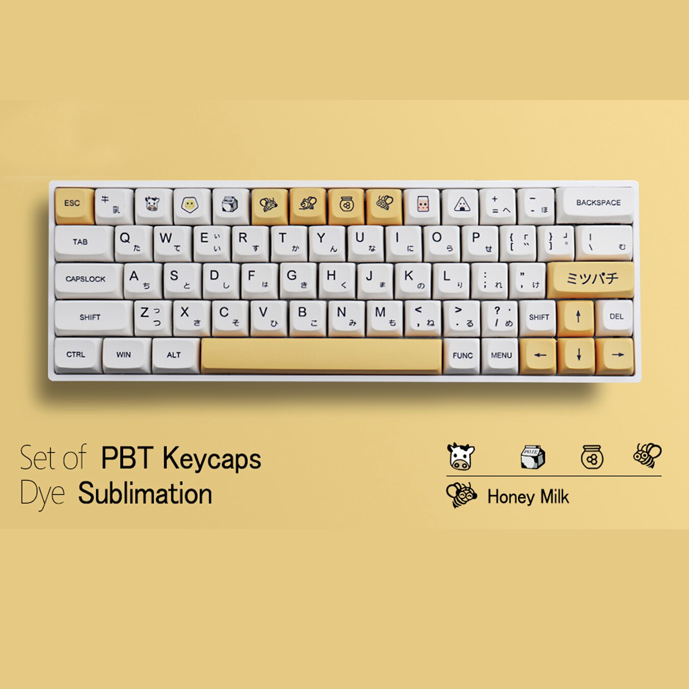 Honey Milk Keycaps Set - Diykeycap