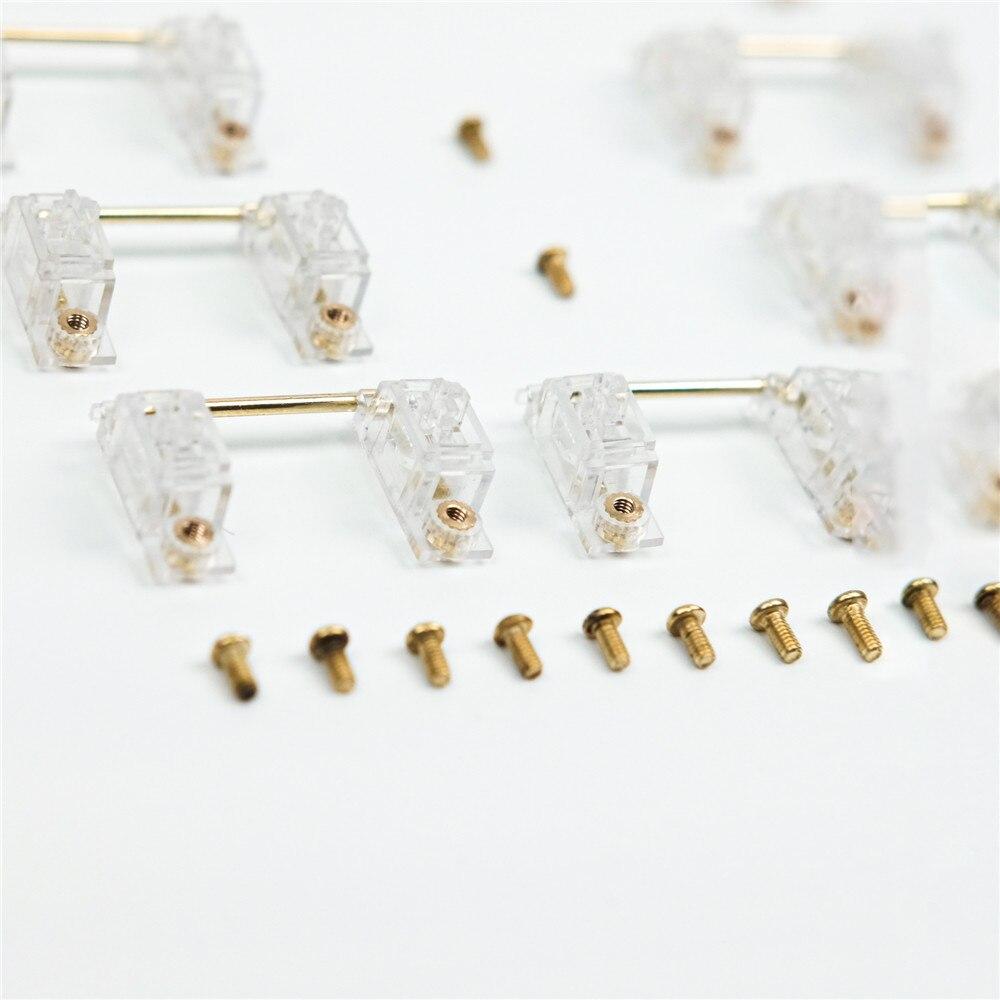 Transparent Gold-Plated Screw Stabilizer - Diykeycap