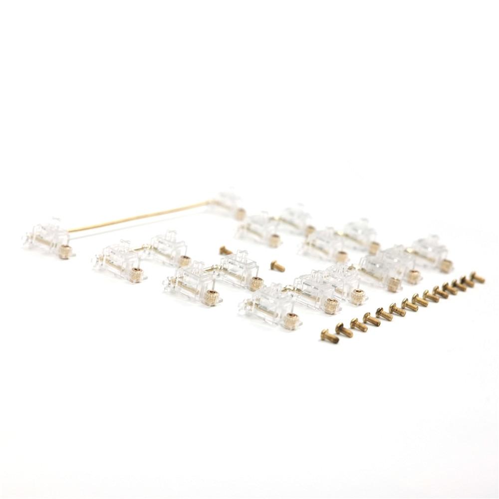 Transparent Gold-Plated Screw Stabilizer - Diykeycap