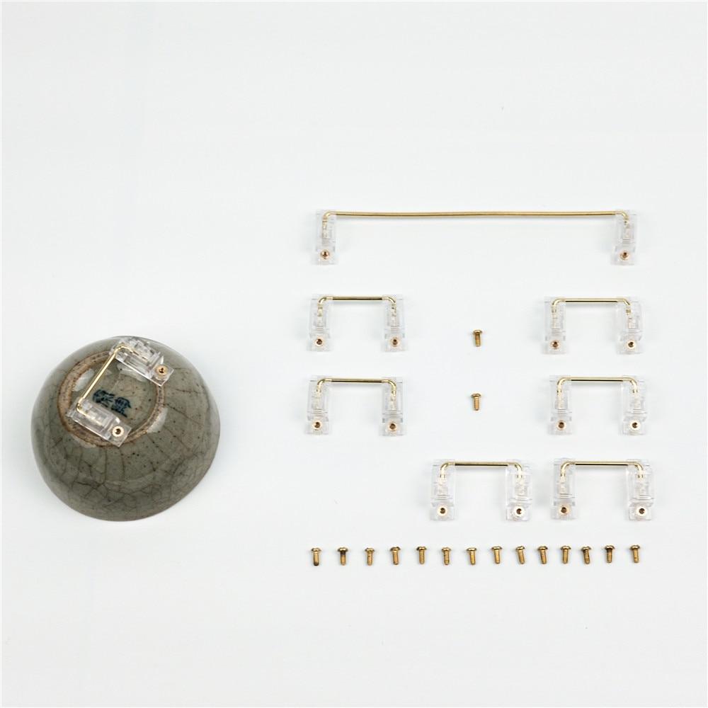 Transparent Gold-Plated Screw Stabilizer - Diykeycap