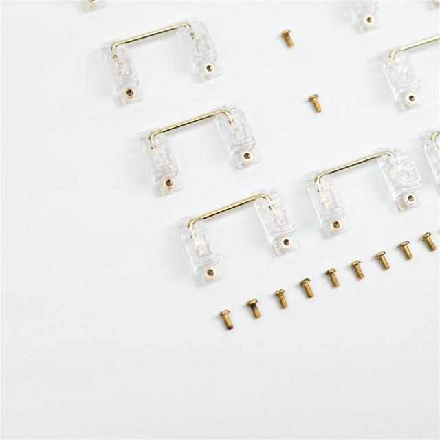 Transparent Gold-Plated Screw Stabilizer - Diykeycap