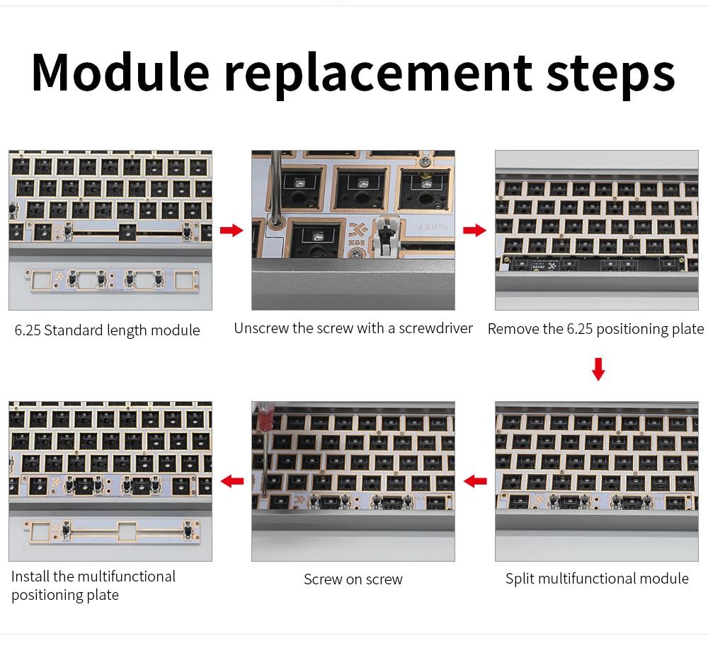 GK68XS Geek Mechanical Keyboard Kit - Diykeycap