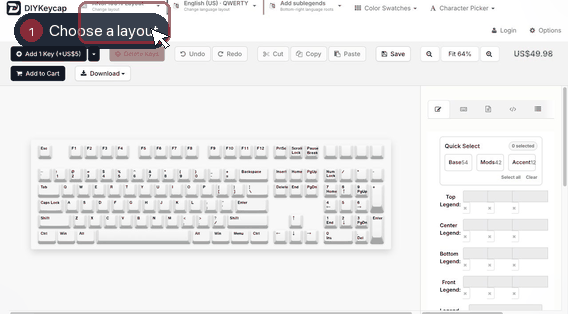 Design custom keycaps online with DIYKeycap